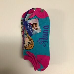 Disney Frozen No Show Socks Anna Elsa Olaf Snowman 6 PAIRS - Adult 9-11